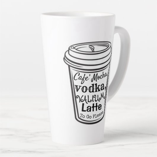 Mocha, Vodka, Valium Latte Mok (Rechterhoek)