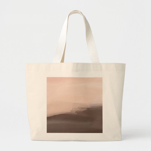 Mocha Watercolor Abstract Grote Tote Bag (Voorkant)