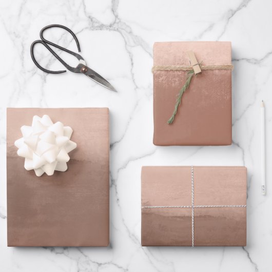 Mocha Watercolor Abstract Inpakpapier Vel (Voorkant)