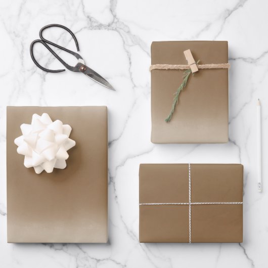 Mocha Watercolor Abstract Inpakpapier Vel (Voorkant)