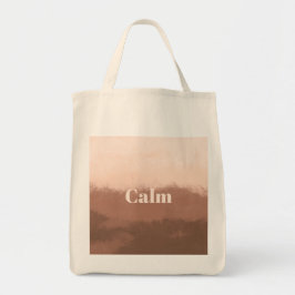 Mocha Watercolor Abstract Tote Bag