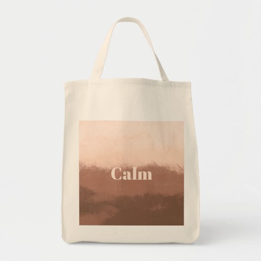 Mocha Watercolor Abstract Tote Bag (Voorkant)