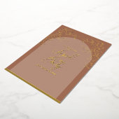 Mocha Wedding Folie Invitation Uitnodiging (Gedraaid)