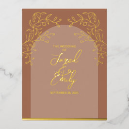 Mocha Wedding Folie Save the Date Briefkaart