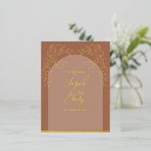 Mocha Wedding Folie Save the Date Briefkaart (Staand Voorkant)