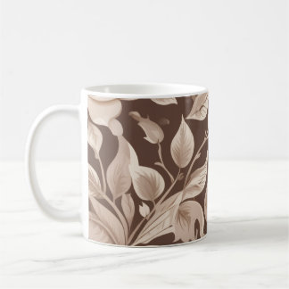 Mochatuin met bloemen koffiemok