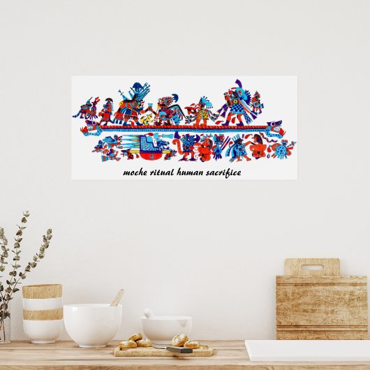 moche ritual human sacrifice poster (Keuken)