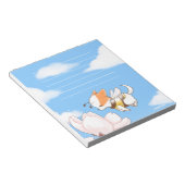 Mochi Bee Bumble Bee Doggy Puppy en Sakura Notitieblok (Schuin)