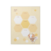 Mochi Bee Leuke Puppy Honing Bijen Weekplanner Notitieblok (Linkerzijde)