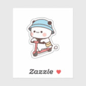 Mochi Brownie Beer Bike Riding Sticker (Vel)