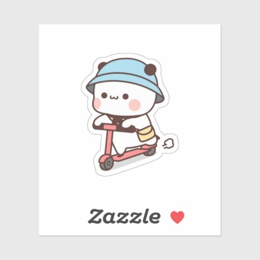 Mochi Brownie Beer Bike Riding Sticker (Vel)