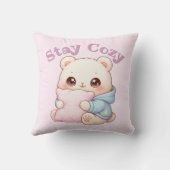 Mochi Cuddle Bear Cute Kawaii Style Pillow Hug  Kussen (Achterkant)