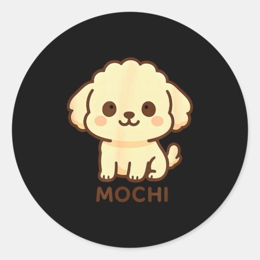 Mochi Dog Toy Odle  Ronde Sticker (Voorkant)