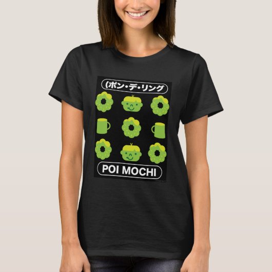 Mochi Donuts Poi Mochi en Coffee T-Shirt (Voorkant)