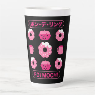 Mochi Donuts poi Mochi en koffie Latte Mok