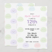 Mochi Excited to Celebrate Birthday Invitation Kaart (Voorkant / Achterkant)
