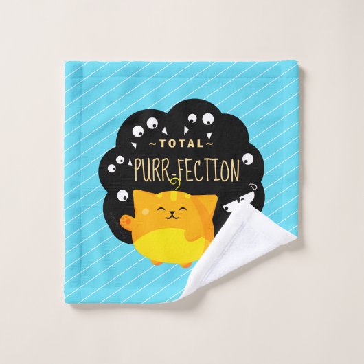 Mochi Halloween - Cute Oranje Cat Spint-fectie Washandje (Wasdoekje)