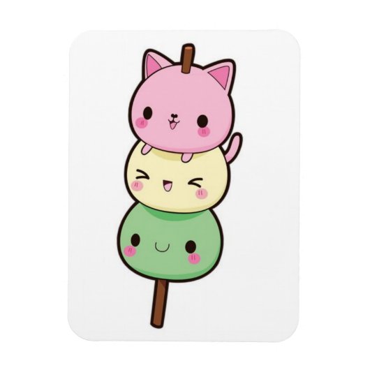 Mochi Ice Cream Kittens Magneet (Verticaal)