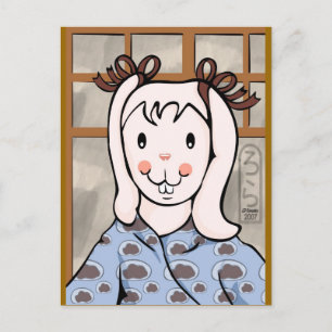 Mochi Jaar van het Konijnenmeisje Briefkaart