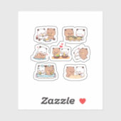 Mochi Mochi Brownie Beer Sticker Pack Funny (Vel)