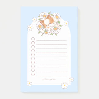 Mochi op een bed van bloemen lente notitieblok post-it® notes