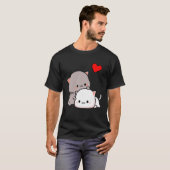 Mochi Peach Cat Goma Love, Valentijn Dag 2022 T-shirt (Voorkant volledig)