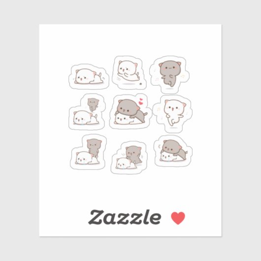 Mochi Peach Cat Sticker Pack (Vel)