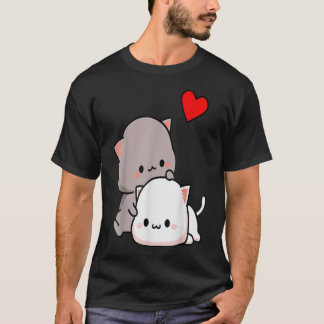 Mochi perziken kattenoma liefde, Valentijn dag 202 T-shirt