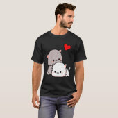 Mochia peach en Goma cat lover T-shirt (Voorkant volledig)