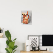 Mochican stirrup vase in de vorm van een poster (Thuiskantoor)