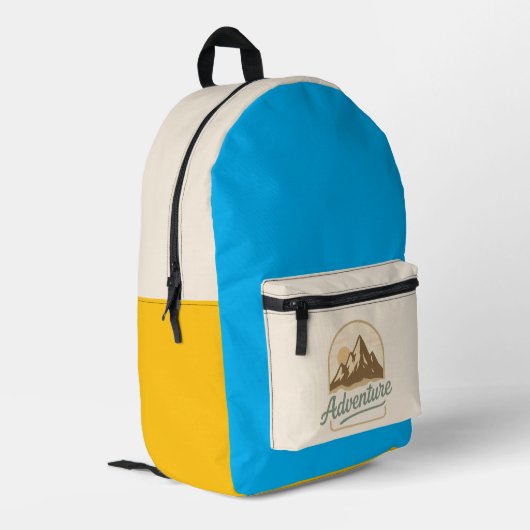 Mochila Adventure Azul  Bedrukte Rugzak (Achterkant Hoek Links)