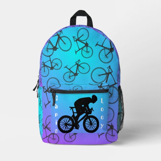 Mochila con estampado de bicicletas bedrukte rugzak (Voorkant)