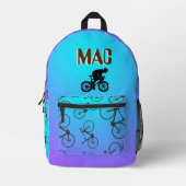 Mochila con estampado de bicicletas  con su nombre bedrukte rugzak (Voorkant)