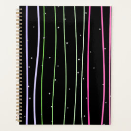 Mochila con estrellas con líneas onduladas planner