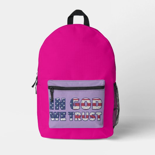 Mochila En Dios Confiamos Bedrukte Rugzak (Voorkant)