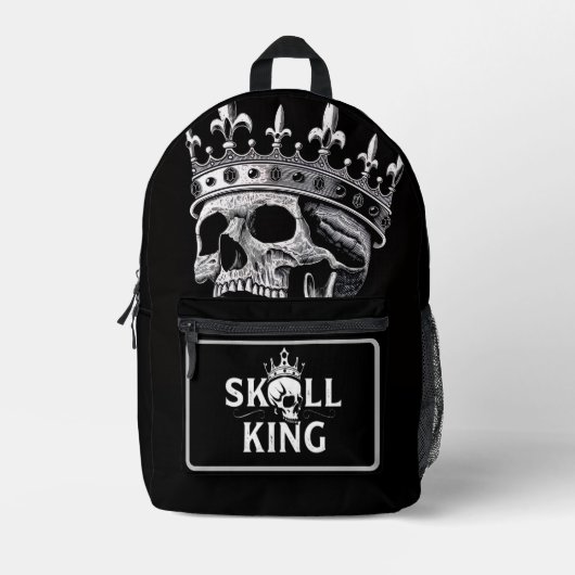 Mochila, negra, sencilla bedrukte rugzak (Voorkant)
