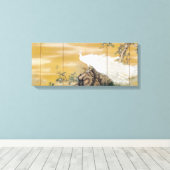 Mochizuki Gyokkei White Peafowl Canvas Afdruk (Insitu (Houten vloer))