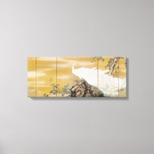 Mochizuki Gyokkei White Peafowl Canvas Afdruk