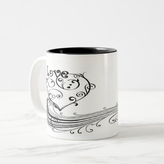 Mochkkoppels van Looove Tweekleurige Koffiemok (Voorkant links)