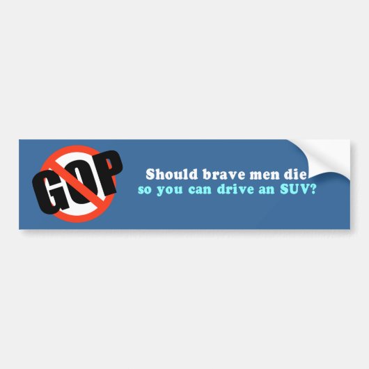 Mocht dappere mannen sterven, dan kunt u een SUV b Bumpersticker (Voorkant)