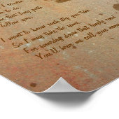 Mocht je eerst gaan, pow afdrukken op stenen Poste Poster (Hoek)