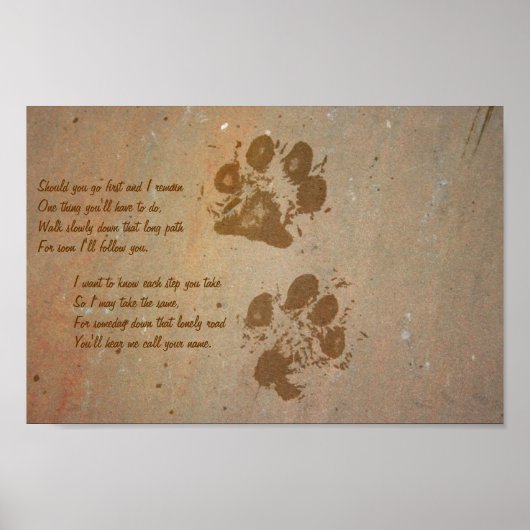 Mocht je eerst gaan, pow afdrukken op stenen Poste Poster (Voorkant)