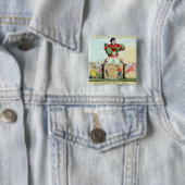Mock-Adam-izing: de tolweg Vierkante Button 5,1 Cm (In situ)