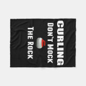 Mock de Rock Curling Custom Fleece Blanket niet (Voorkant (Horizontaal))