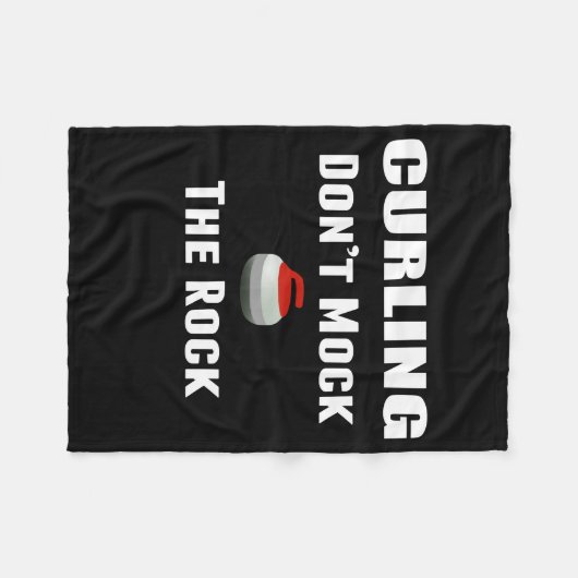Mock de Rock Curling Custom Fleece Blanket niet Deken (Voorkant (Horizontaal))