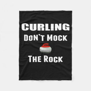 Mock de Rock Curling Custom Fleece Blanket niet Deken
