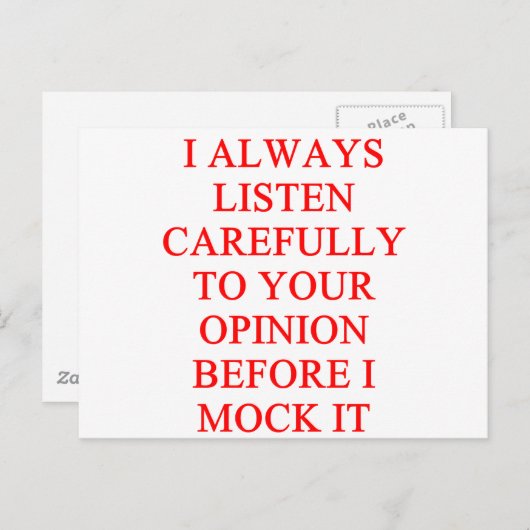 MOCK je beledigd Briefkaart (Voorkant / Achterkant)