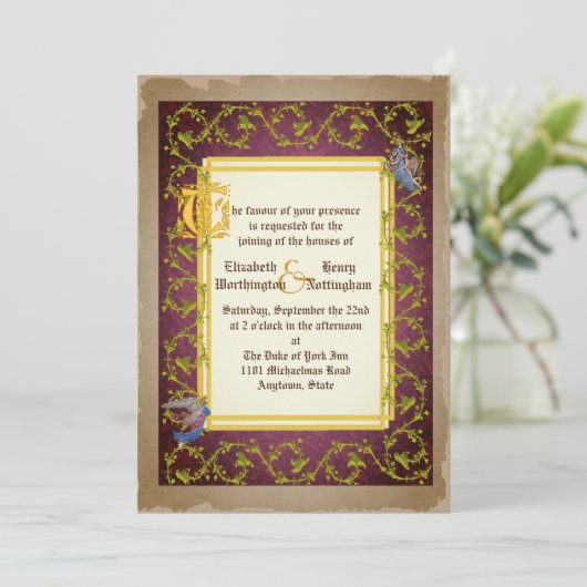 Mock omhoog middeleeuwse verlichte weduwschap met kaart (Staand voorkant)