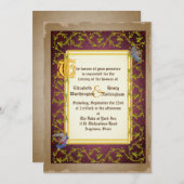 Mock omhoog middeleeuwse verlichte weduwschap met  kaart (Voorkant / Achterkant)