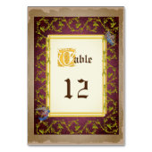 Mock omhoog middeleeuwse verlichte weduwschap met kaart (Voorkant)